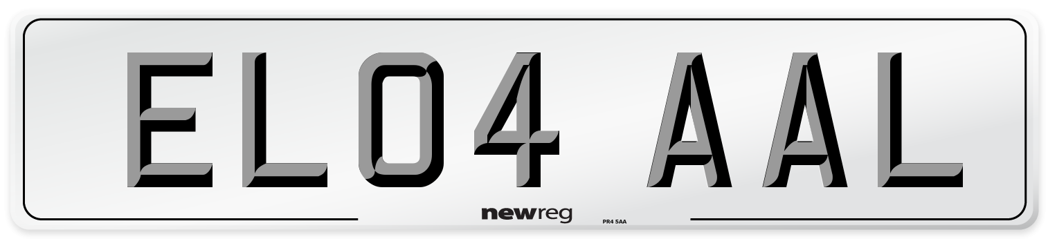 EL04 AAL Number Plate from New Reg